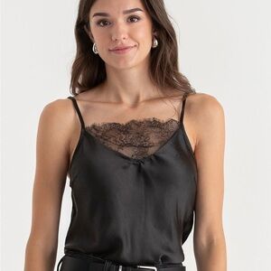 Ricki's Black Lace Detail Camisole
